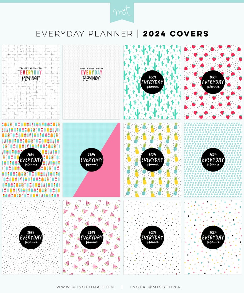 2024 Everyday Planner UPDATE EDITABLE Letter Size Free Font Digital PDF Pages Printables Organizers Inserts image 4