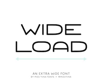 MTF Wide Load - Handwritten Font, Silhouette Fonts, Fonts for Cricut, Modern Fonts, Procreate Fonts, Monoline Fonts