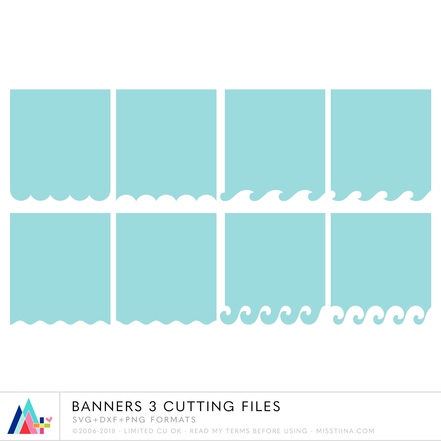 Download Banners 3 Summer Waves In The Water Svg Dxf Digital Die Cut Etsy