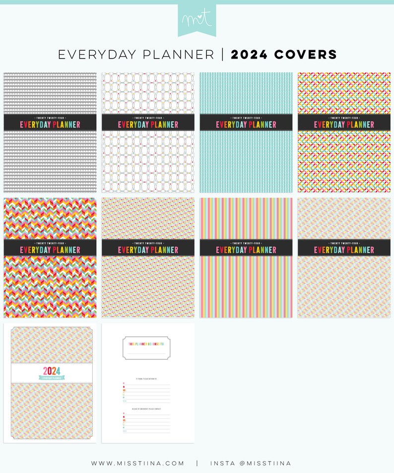 2024 Everyday Planner UPDATE EDITABLE Letter Size Free Font Digital PDF Pages Printables Organizers Inserts image 6