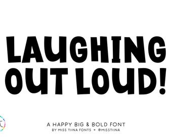 MTF Laughing Out Loud - Hand-drawn Font, Silhouette Fonts, Fonts for Cricut, Modern Fonts, Procreate Fonts, Bold Fonts