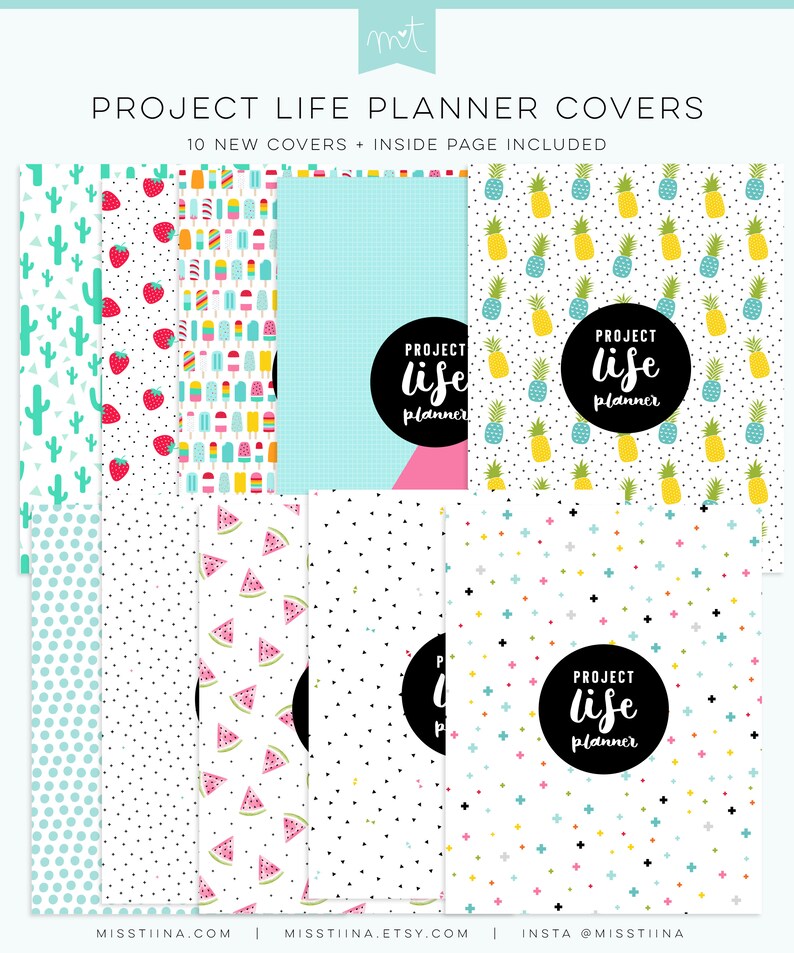 Project Life Planner Page Printables PDF - 5 Sizes - 70 Layouts A-Z ...