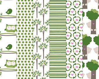 Go Green Digital Papers - 6 patterns for scrapbooking, cards, invitations, printables and more - instant download - CU OK