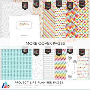 Project Life Planner Page Printables PDF 5 sizes 70 layouts A-Z Big Shot Squared Away image 4