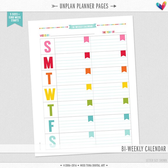 unplan bi weekly planner