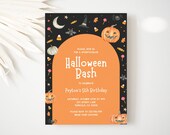 Editable Halloween Invitation, Halloween Bash Birthday Party Canva Invite Template, Trunk or Treat Invite, Costume Party, Pumpkin Carving