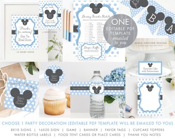 Mickey Mouse Baby Shower Decorations Etsy Mickey Mouse Baby Shower Decorations Etsy