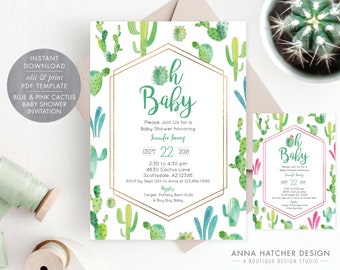 cactus baby shower etsy