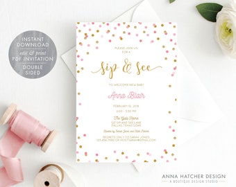 Sip And See Invite Etsy