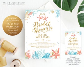 Seashell Invitation Etsy