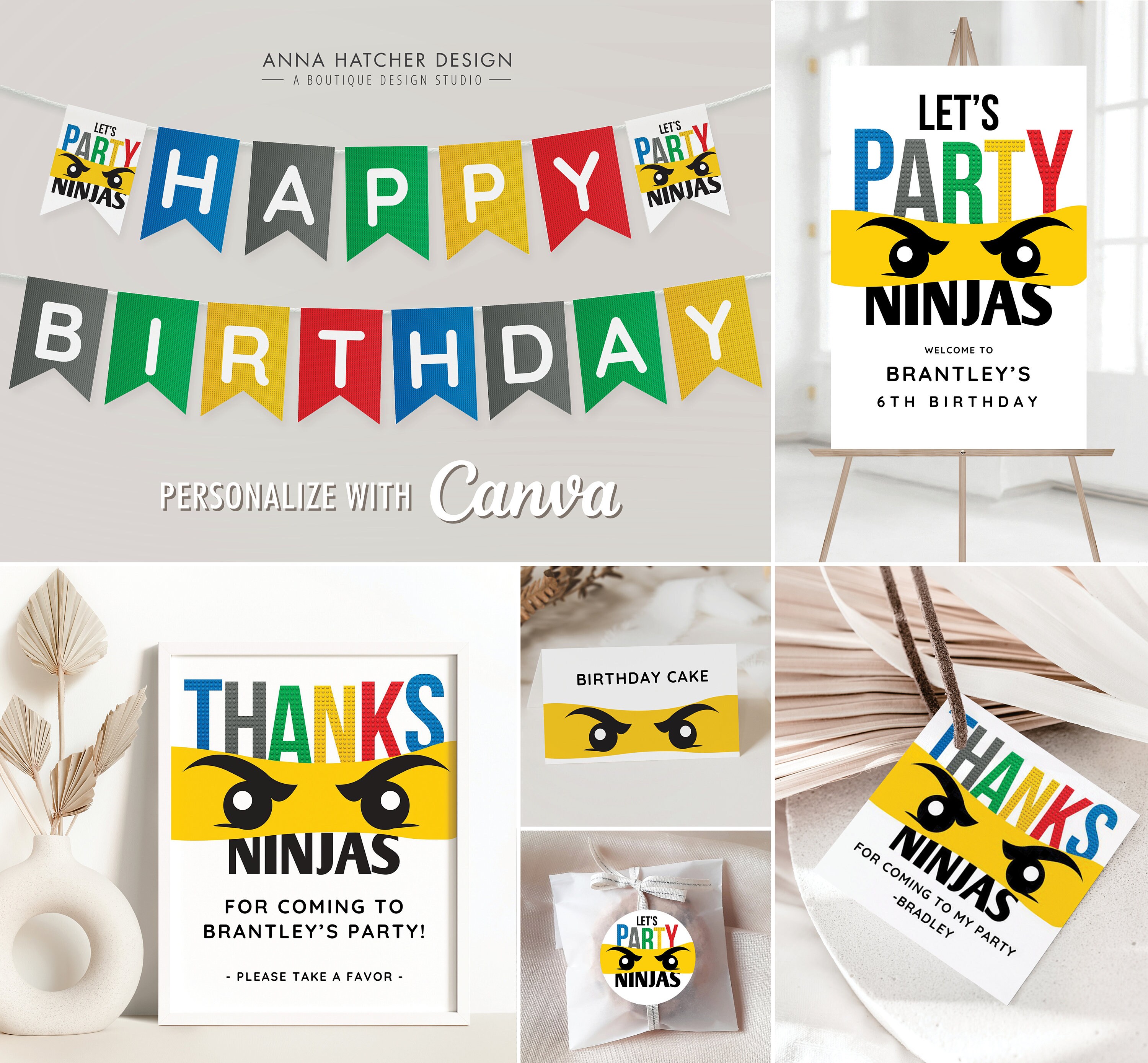 32Pcs Ninjago Birthday Party Supplies Décorations, Décoration De