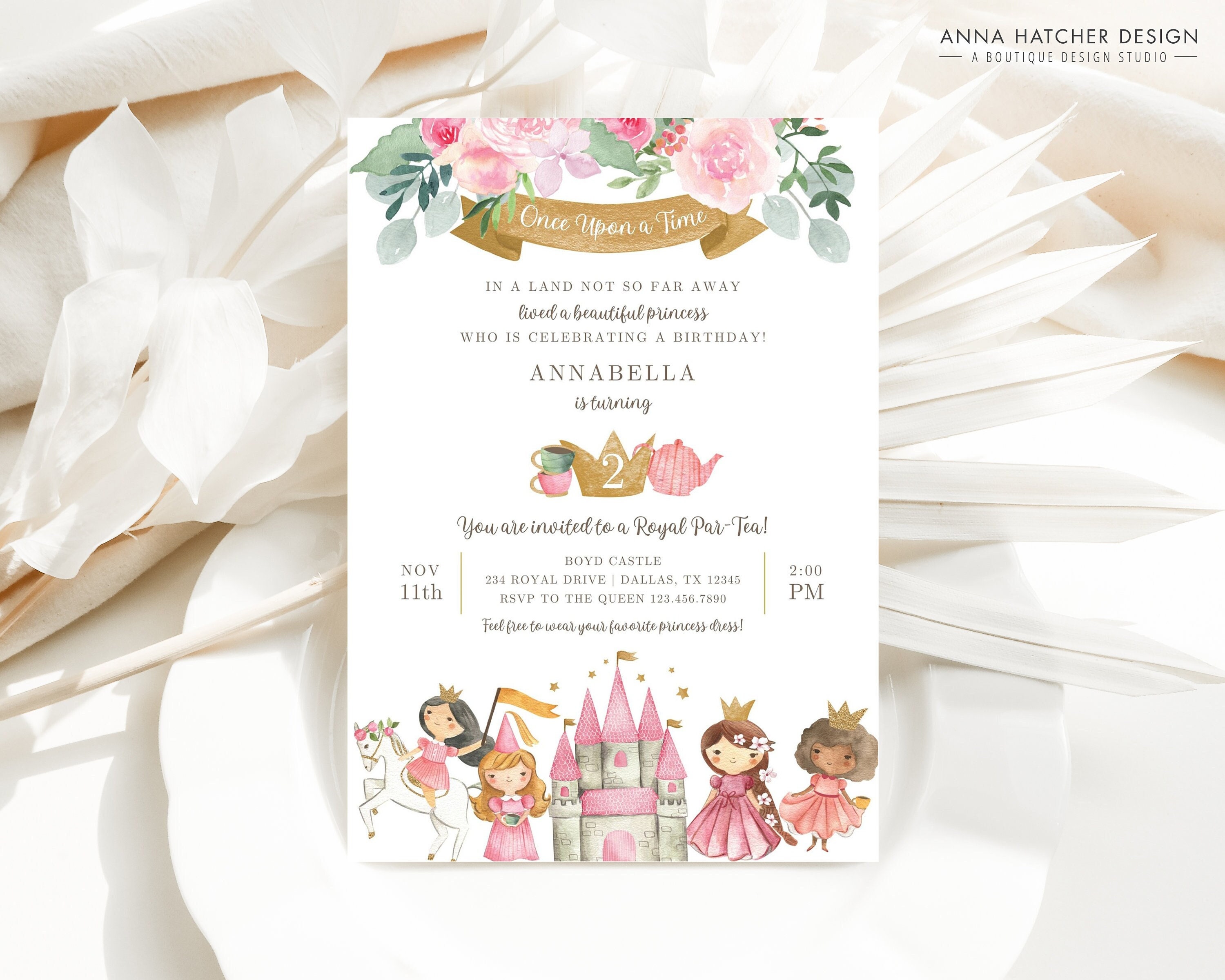 Princess Tea Party Invitation, Royal Par Tea Birthday Invite, Once Upon a  Time, Tea Cups, Editable Canva Template, Instant Digital Download -   Israel