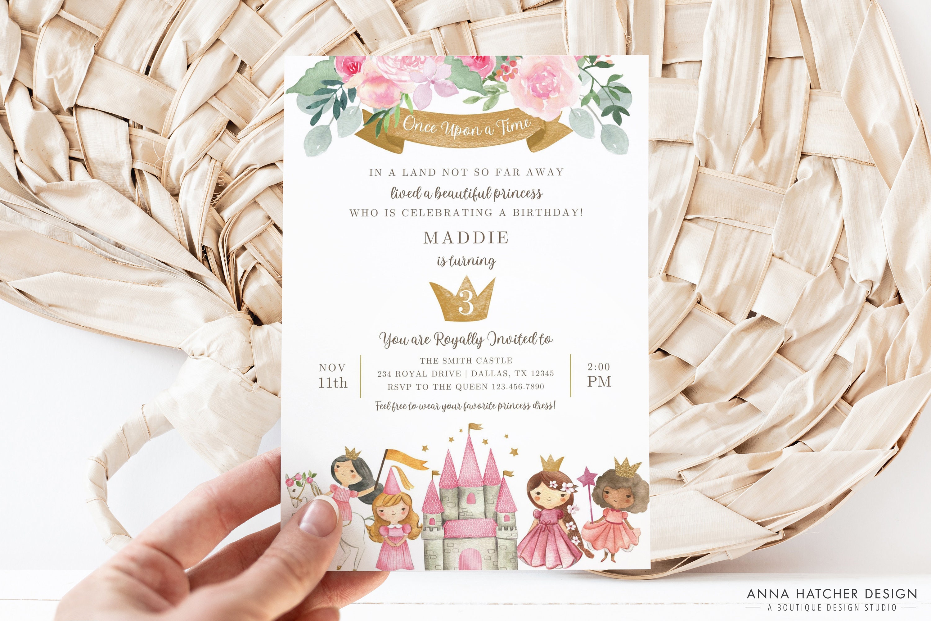 20 Inviti Di Compleanno Per Bambine A Tema Principesse – Con Buste, Formato DIN A6, Carta Riciclata 300g/m², Made In Germany