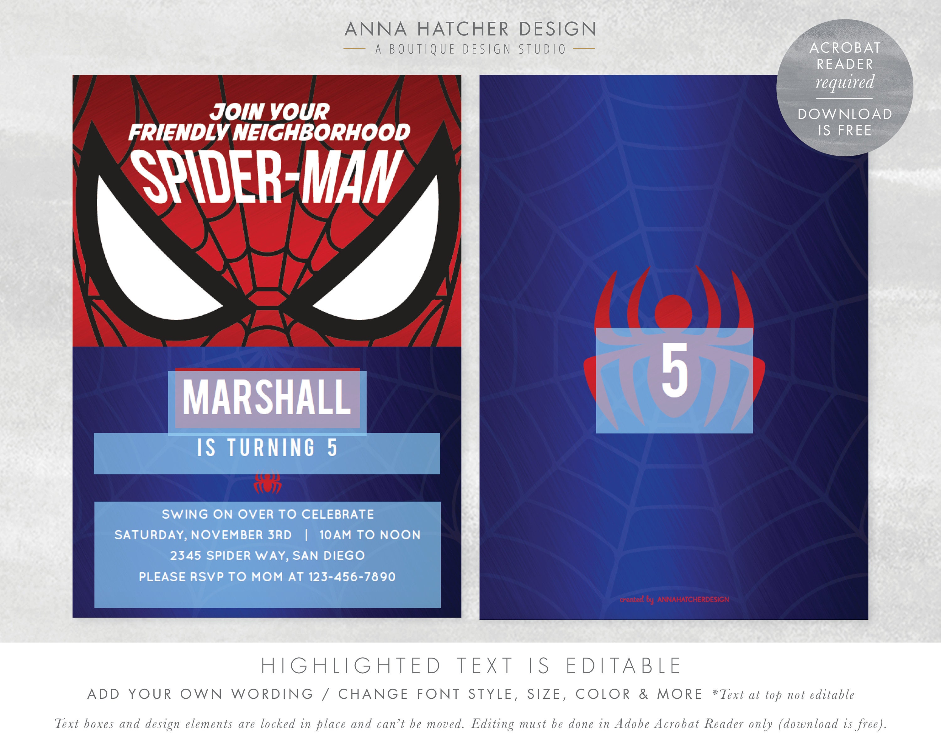 Spider-Man Birthday Invitation Any Age Drive by Parade | Etsy