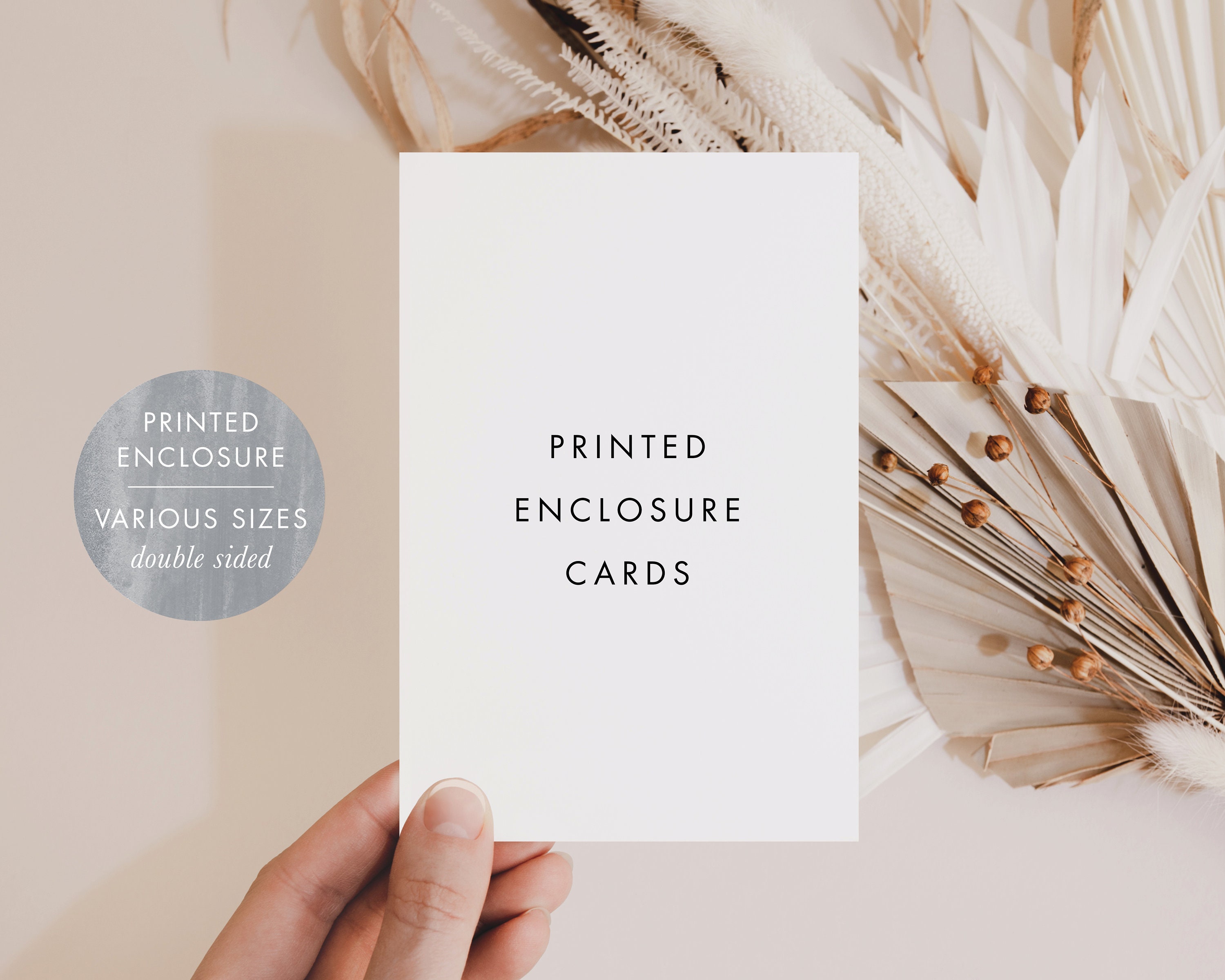 Printed Enclosure Cards for Details or Accommodations on Matte, Linen, or Shimmer Paper, 3.5x5, 4.25x5.5 or 4x6, Fast and Free Shipping