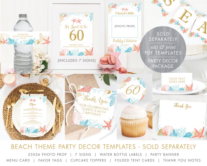 Beach Themed Sweet 16 Birthday Invitation Beach Sweet Sixteen Etsy