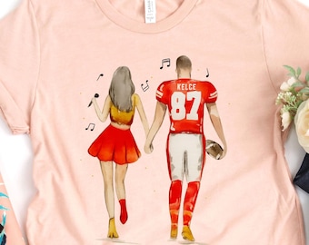 Taylor and Travis Minimalist Style Shirt, Taylor Shirt, American Football Shirt, Karma Kelce 87 Tee, Chiefs Jersey Shirt, Taylors Fiancé Tee