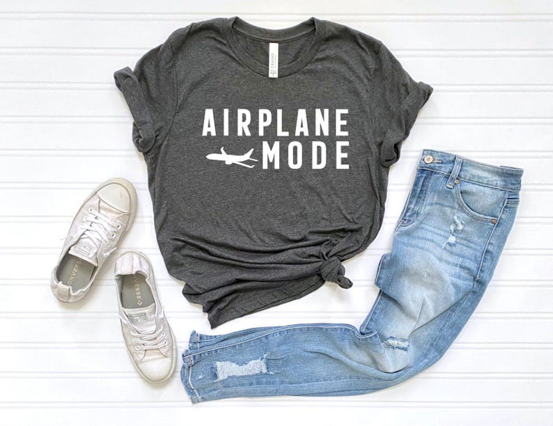 Travel Shirt, Airplane Mode Shirt, Aviation Shirt, Pilot Shirt, Vacation Shirt, Easily Distracted by Airplanes Shirt, Airplane Lover Shirt zdjęcie 3