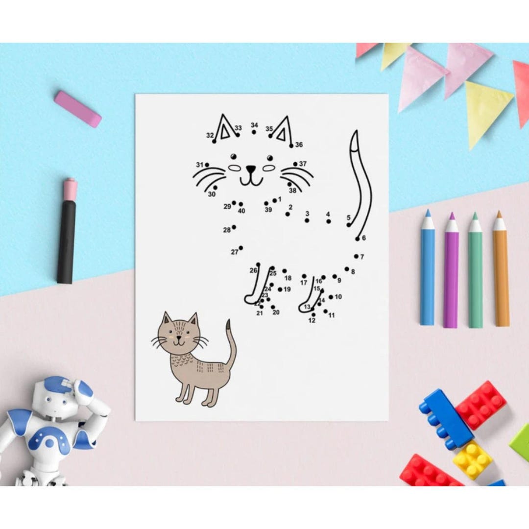 Dot to Dot Worksheet 60 Pages - Preschool Kindergarten Kids Activities
