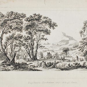 Unique Copperplate Engraving: &#39;Painting School&#39; by Jean Duplessis-Berteaux - Rare Fine Art Print