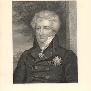 Rare Copper Engraving of Cuvier by J. Thomson - Antique Vintage Print