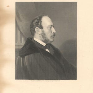 Unique Copper Engraving - H.R.H. Prince Albert by W. Holl, Antique Print