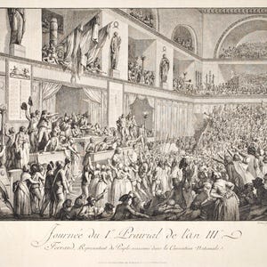 Antique Engraving: &#39;The Prairie Rebellion&#39; by Isidore-Stanislas Helman - 18th Century Art