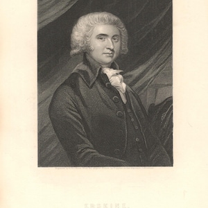 Erskine Copper Engraving by R. Woodman - Unique Antique Vintage Print
