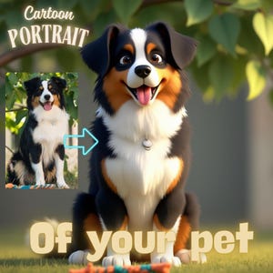Cartoon Style Portraits of your pets. Save your memory in unique style.
