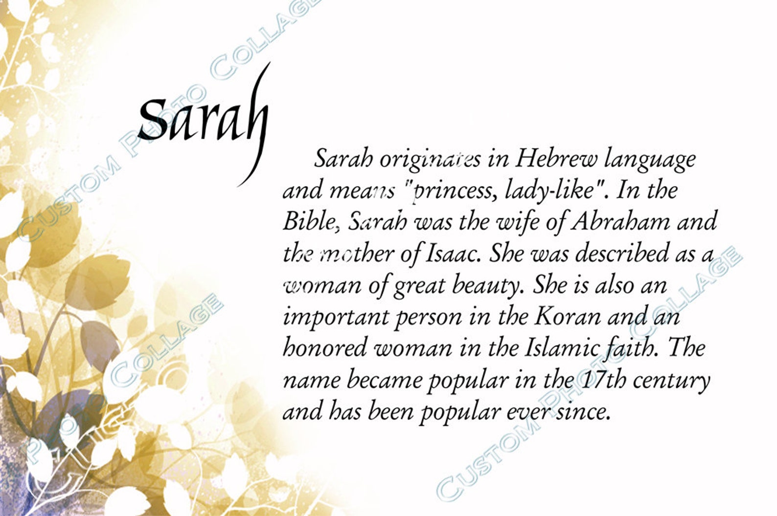 DIGITAL FILE ONLY What Does My Name Mean Card Etsy