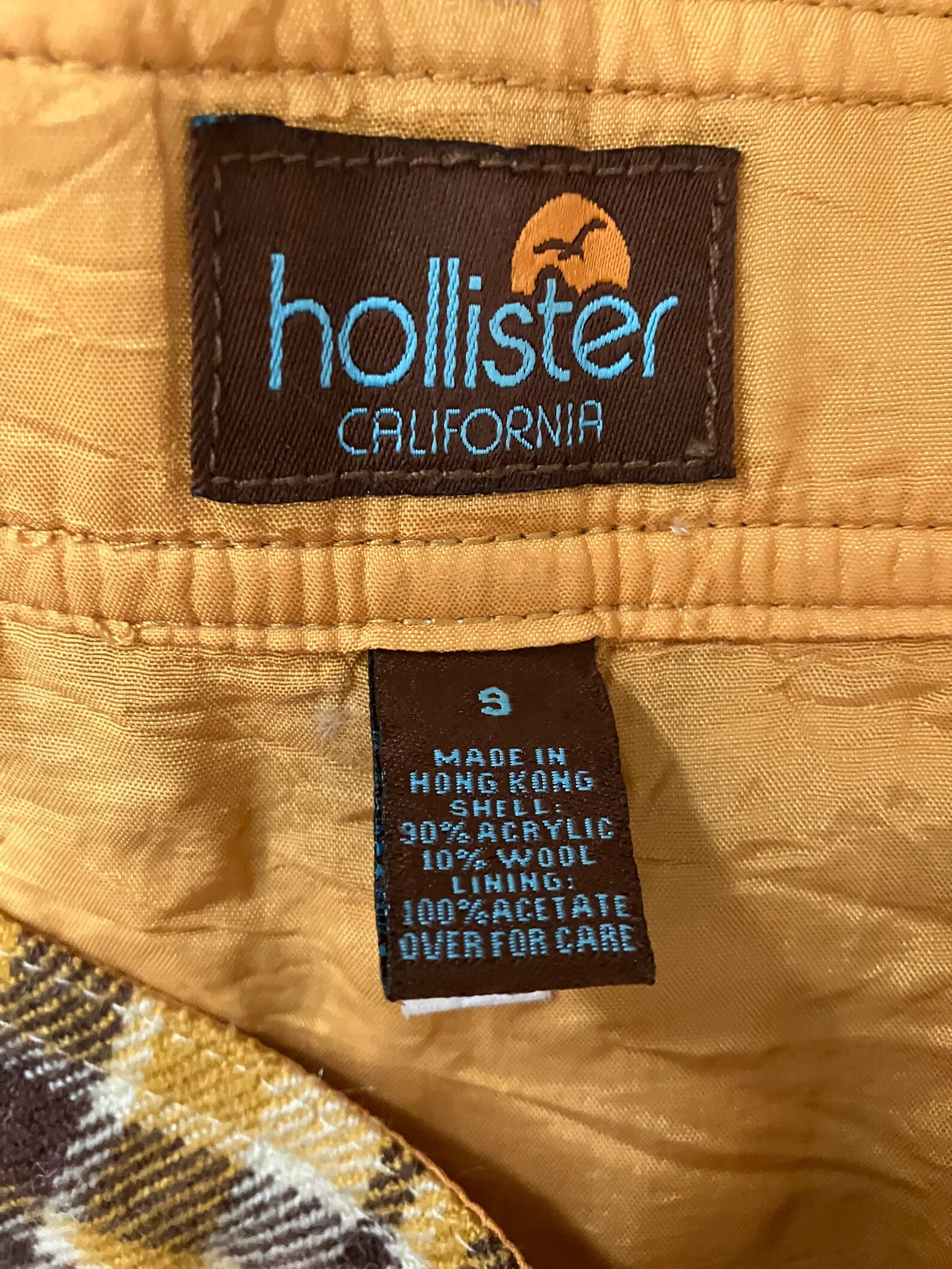 Y2K HOLLISTER Yellow Plaid Wool Mean Girls Pleated Low Rise | Etsy