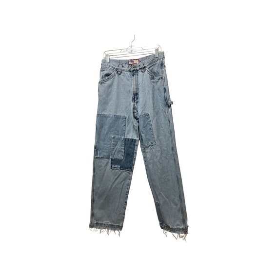 Vintage 90s Y2K Patchwork Baggy Carpenter Jeans 31 - image 2