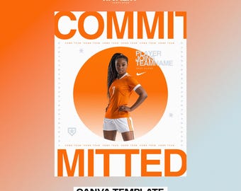 Gráfico de compromiso de equipo deportivo: Plantilla de Canva (Descarga instantánea)