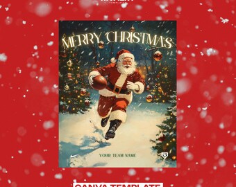 Christmas Football Canva Template: Festive Holiday Graphics (Digital Download)