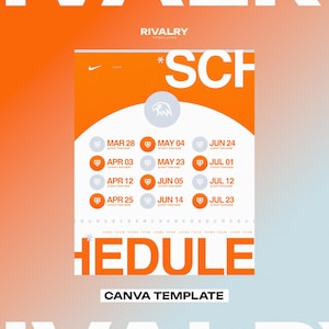 Canva-sjabloon voor planning sportteam: bewerkbare afbeeldingen (direct downloaden)