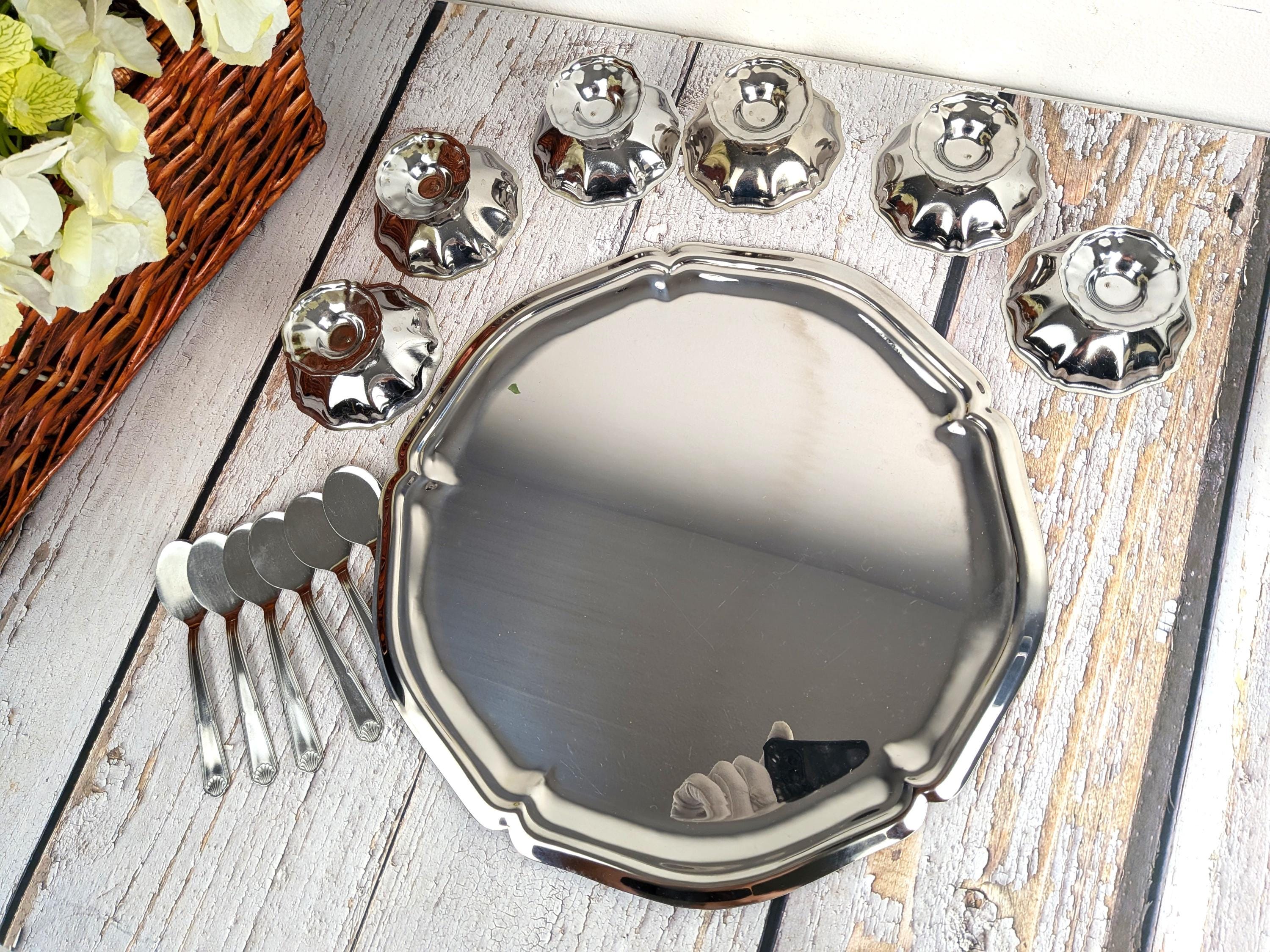 Lot De 6 Coupelles Basses Inox Guy Degrenne – Vaisselle Vintage Made In France