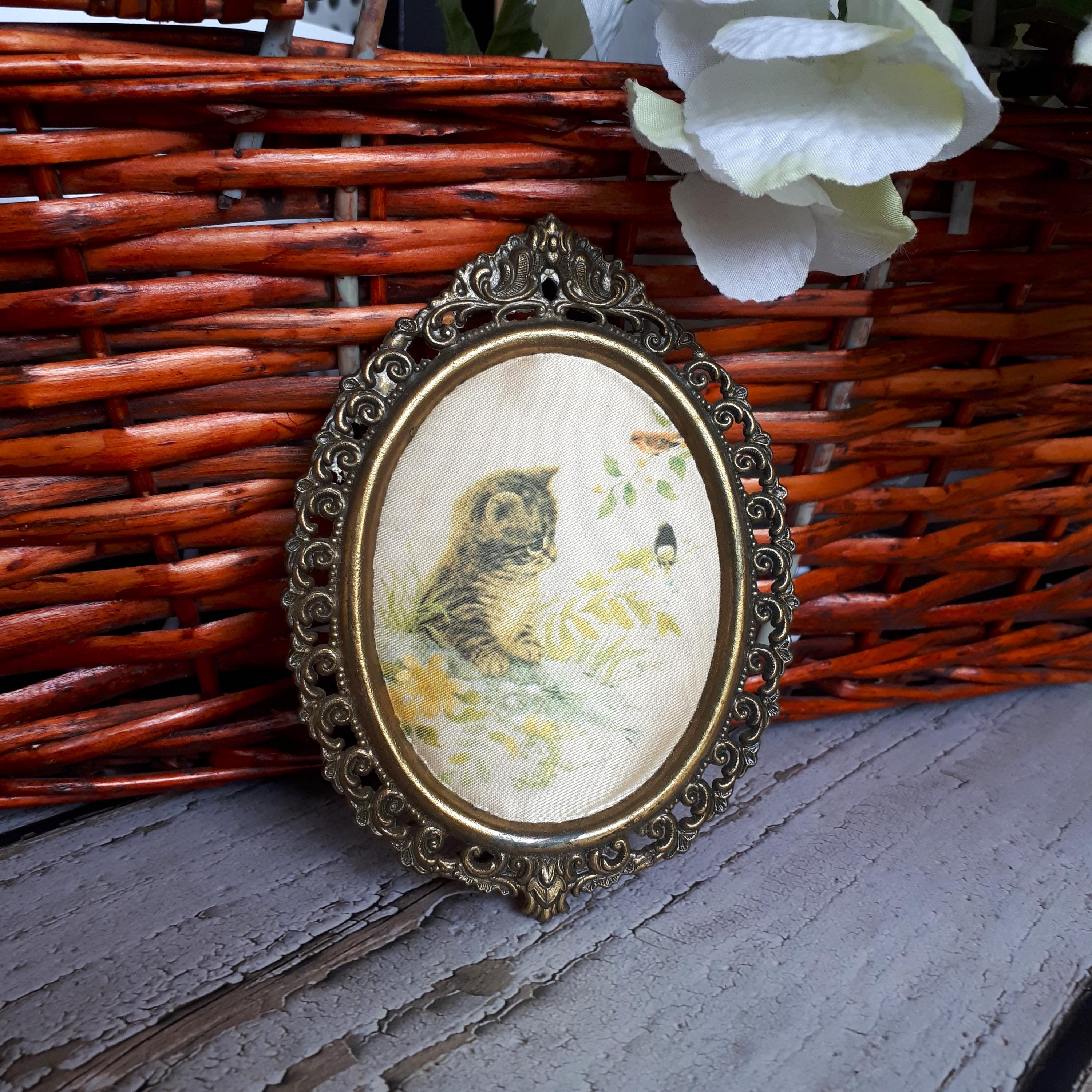Cadre Photo Italien Doré Style Ancien - Taille 8x10 Pouces, Bois, Motif Fleuri