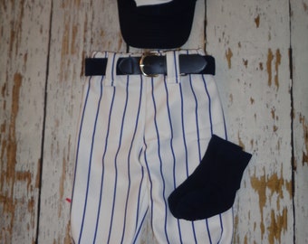 Baseball Cake smash outfit boy, SPECIFIC DATE MESSAGE 1st!- Baseball Pants Socks and Hat, Navy Pinstripes, Baseball uniform, Baseball Pants