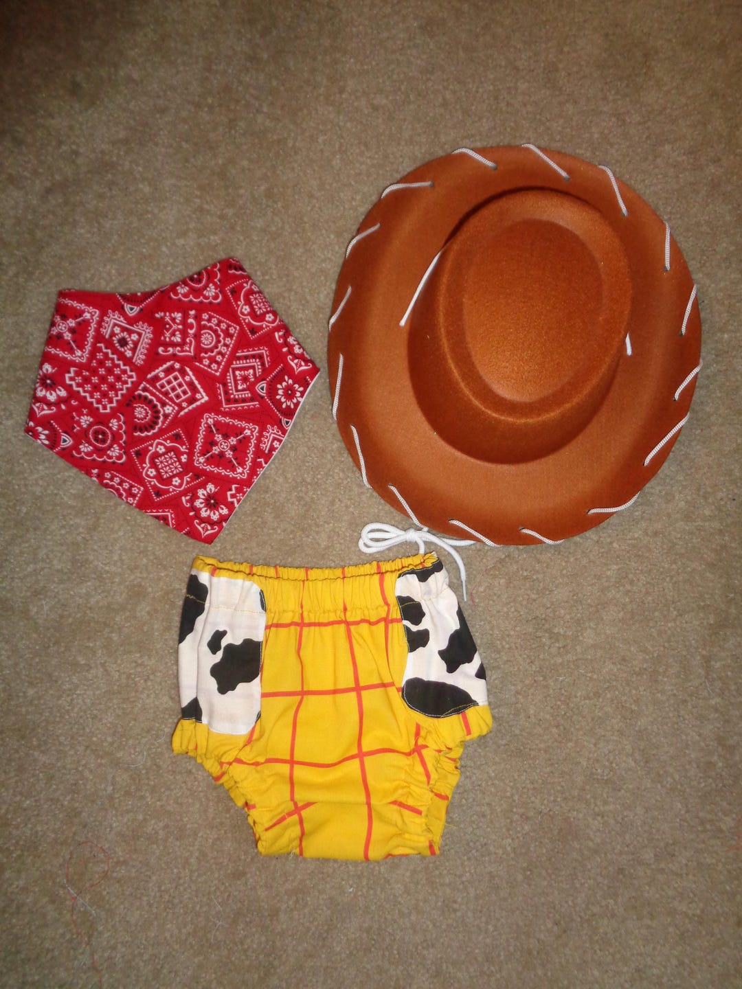 Cowboy Sheriff and Astronaut Cake Smash Bloomers- Toy Themed Bloomers, Twin Bloomers, Space Ranger, Cowboy Sheriff, Toy Diaper cover main image 1