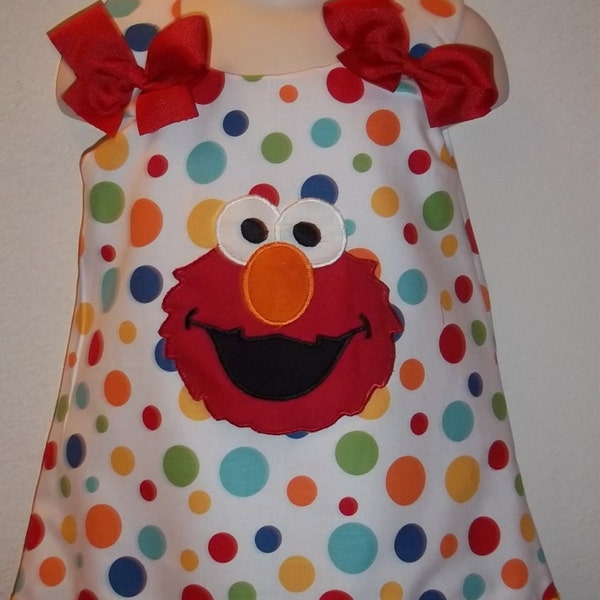 Red Monster Boutique Jumper Dress READY TO SHIP  Size  18 Months Only