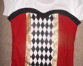 Filles Circus Ring Master Corset Anniversaire Appliqued Shirt