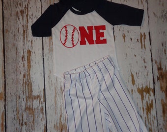 Baseball Cake smash outfit boy, SPECIFIC DATE ASK B4 Buy!!, Navy Pinstripes, Baseball uniform, Baseball Pants Cap and tshirt, Baseball Pants