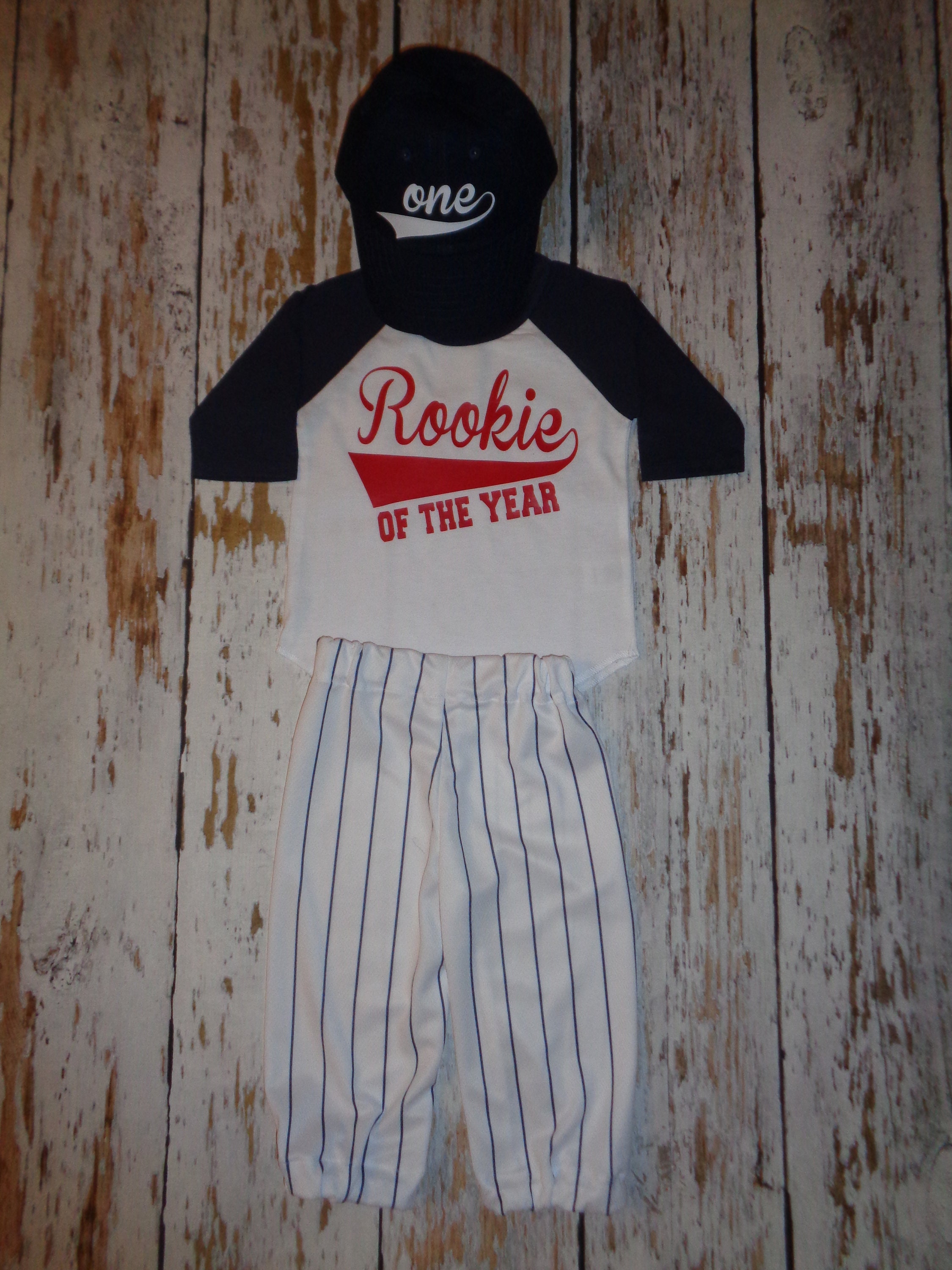Baseball Cake smash outfit boy,  3/4 sleeve Birthday outfit, Navy Pin…