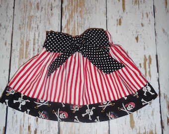 Pirate Skirt-Pirate Night Skirt- Girls Pirate Skirt, Pirate Cruise, Pirate Night, Pirate Skirt, Pirate party skirt, Pirate theme