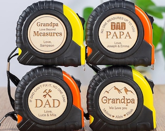 Cinta métrica personalizada - Regalos para papá/abuelo/esposo para manualidades, costura y bricolaje, cinta métrica personalizada