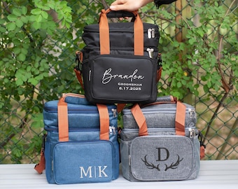 Personalized Cooler Bag: Oxford Cloth Picnic Tote, Groomsmen Gift