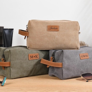 Personalisierte Kulturtasche, Groomsmen Geschenktasche, personalisierte Reisetasche, Kulturtasche für Herren, Geburtstagsgeschenk, Geschenk für ihn, Kulturtasche