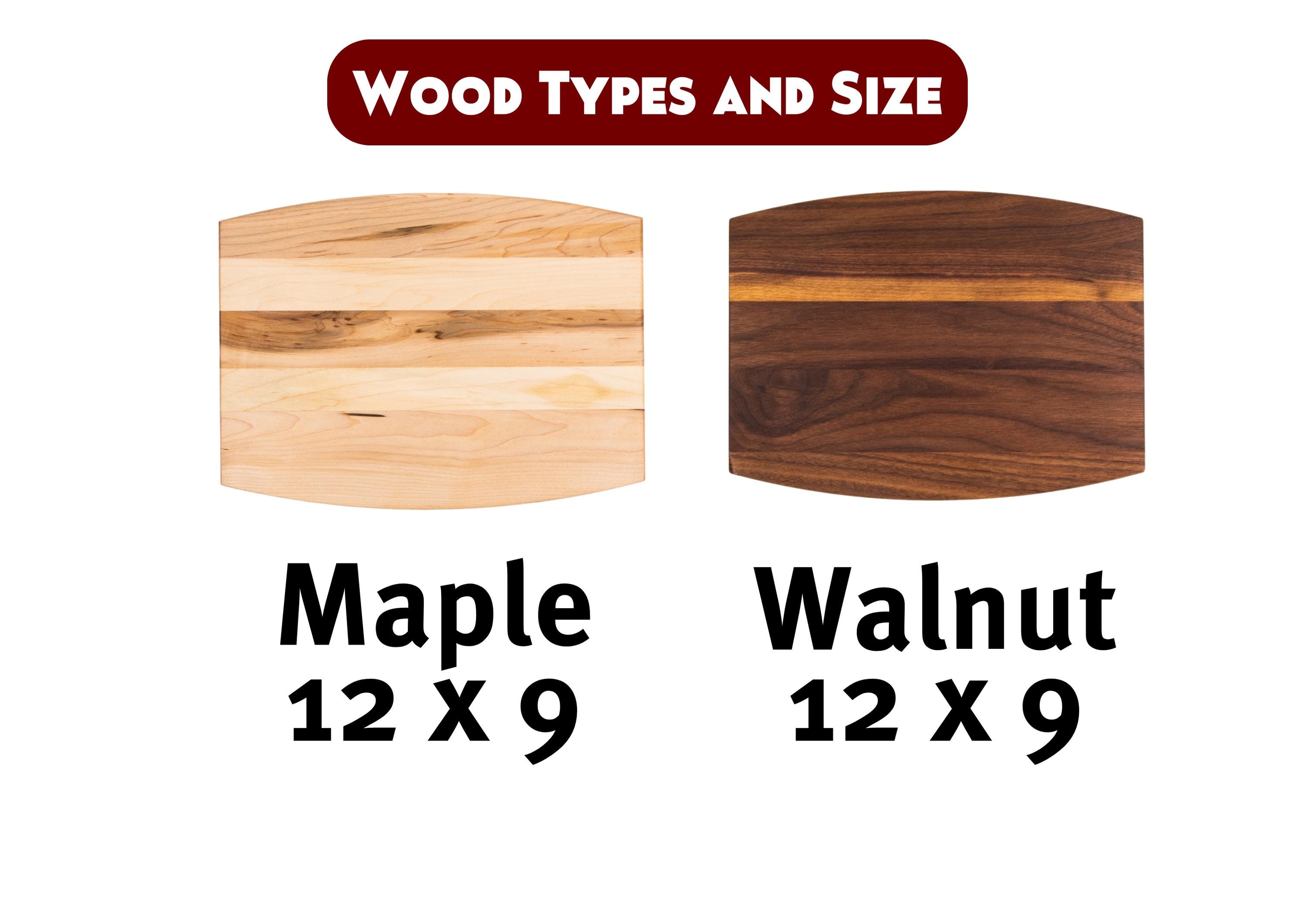 Arched Cutting Board, Walnut And Cherry, Small, 9" X 12" X ¾" - Made4You