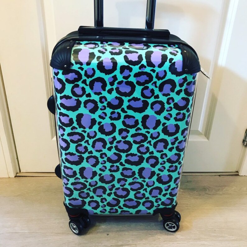 leopard print suitcase