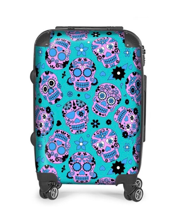 sugar skull luggage